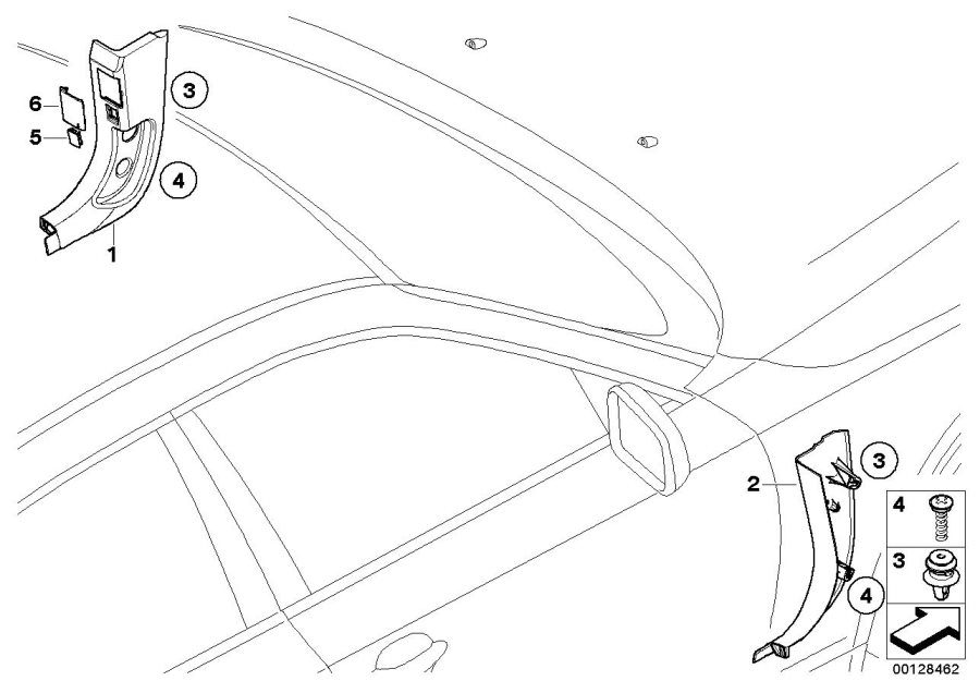 Diagram Trim panel leg room for your 2017 BMW 230i   