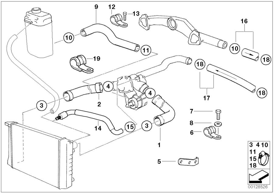 Diagram Cooling System Water Hoses for your 2013 BMW M6   