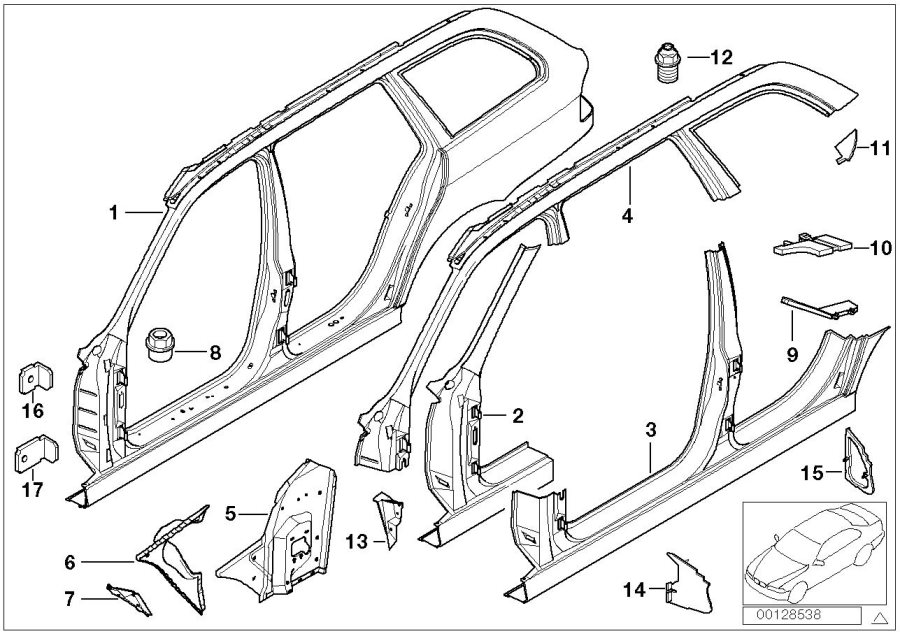 Diagram Body-side frame for your 2018 BMW M6   