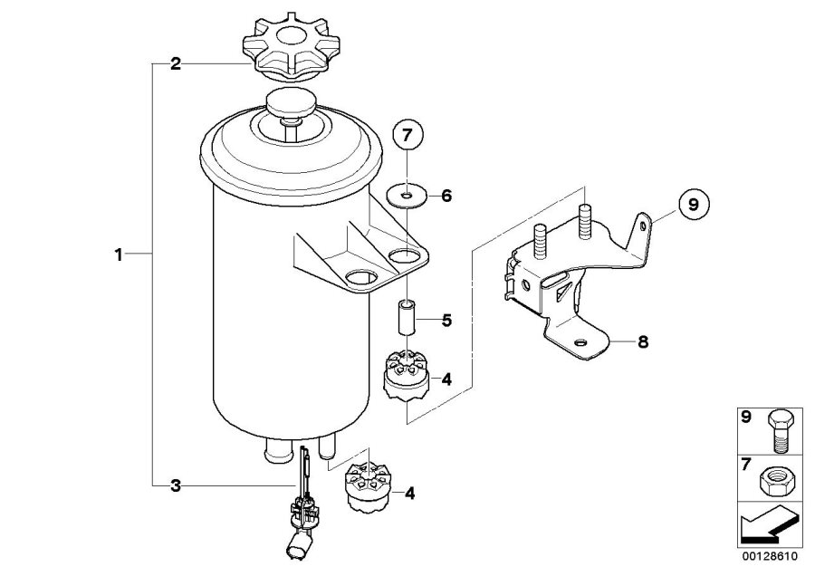 Diagram Oil RESERVOIR/COMPONENTS/DYNAMIC Drive for your BMW