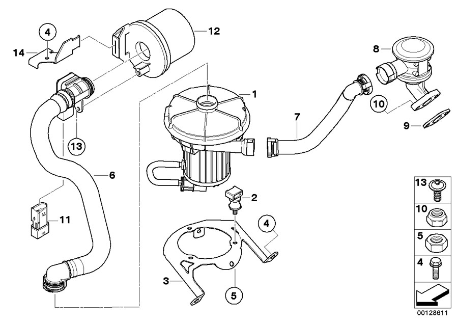 Diagram Emission control-air pump for your 2009 BMW X3   