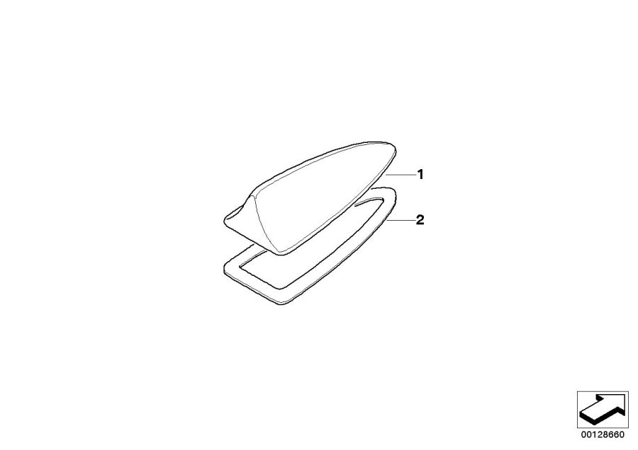 Diagram Single parts antenna for your 2009 BMW M6   