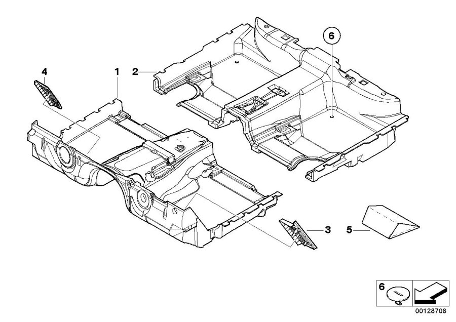 Diagram Floor covering for your 2004 BMW 745Li   