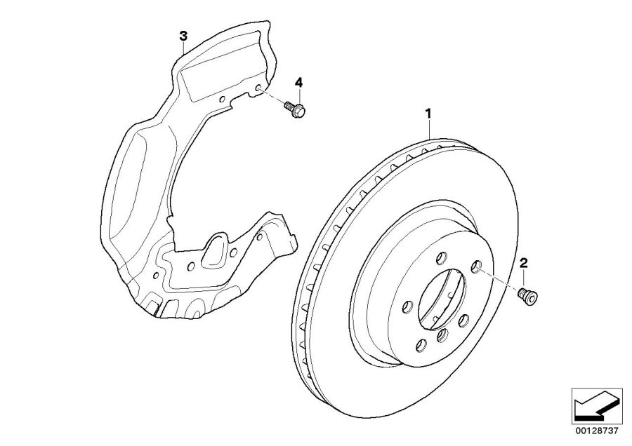 Diagram Front brake / brake disc for your 2012 BMW M6   