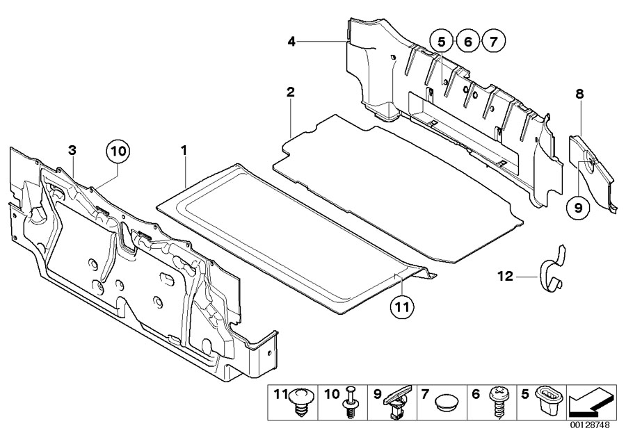 Diagram Trunk trim panel for your 2023 BMW X3  30eX 