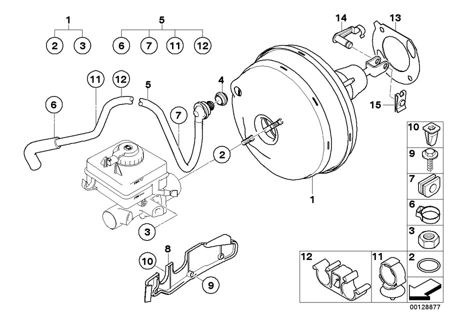 Diagram Power brake unit depression for your BMW