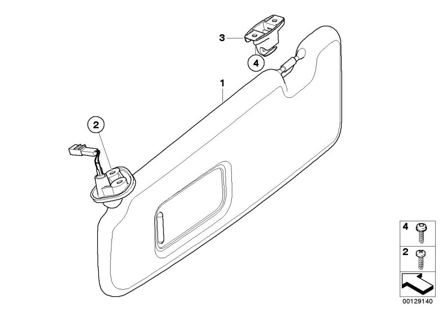 Diagram Sun visors for your BMW