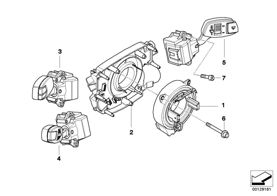 Diagram Steering column switch/control unit for your BMW M6  