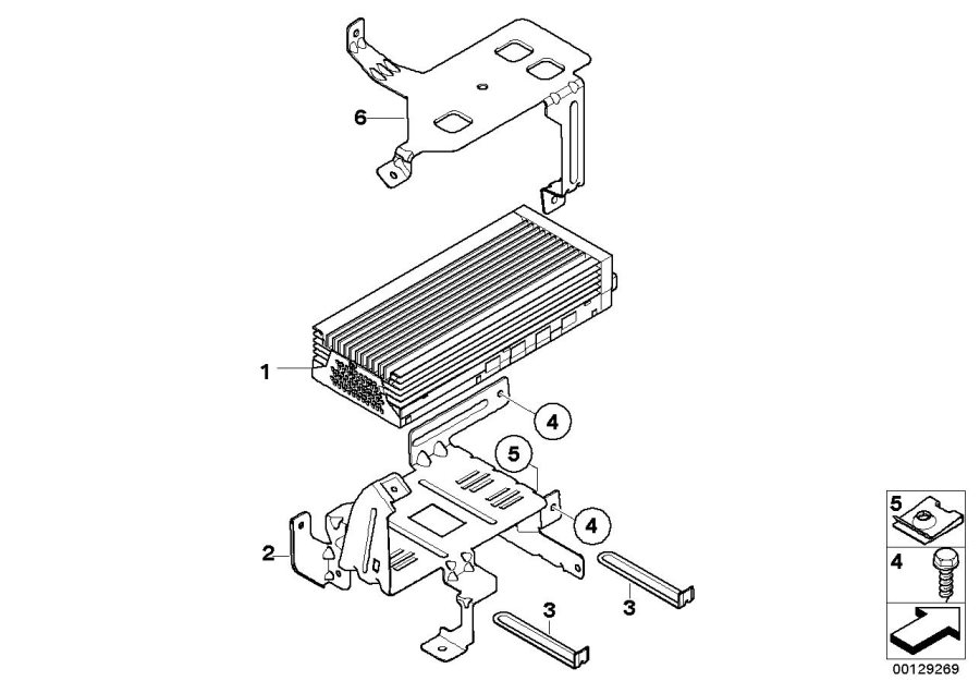 Diagram Amplifier/bracket Indi. Audio System for your BMW