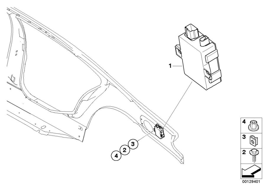 Diagram Control unit for fuel pump for your BMW X3  