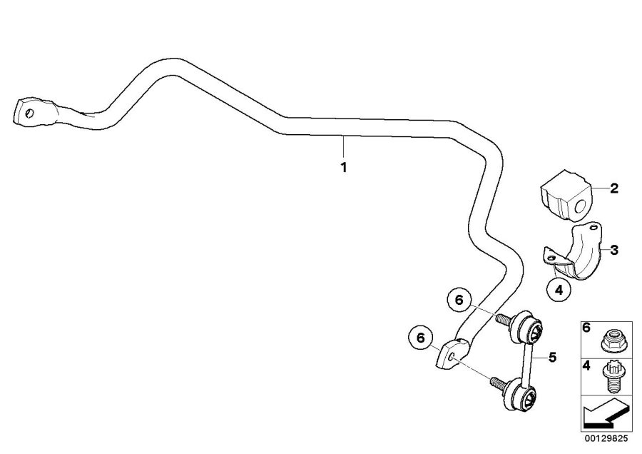 Diagram Stabilizer, rear for your 2009 BMW M6   