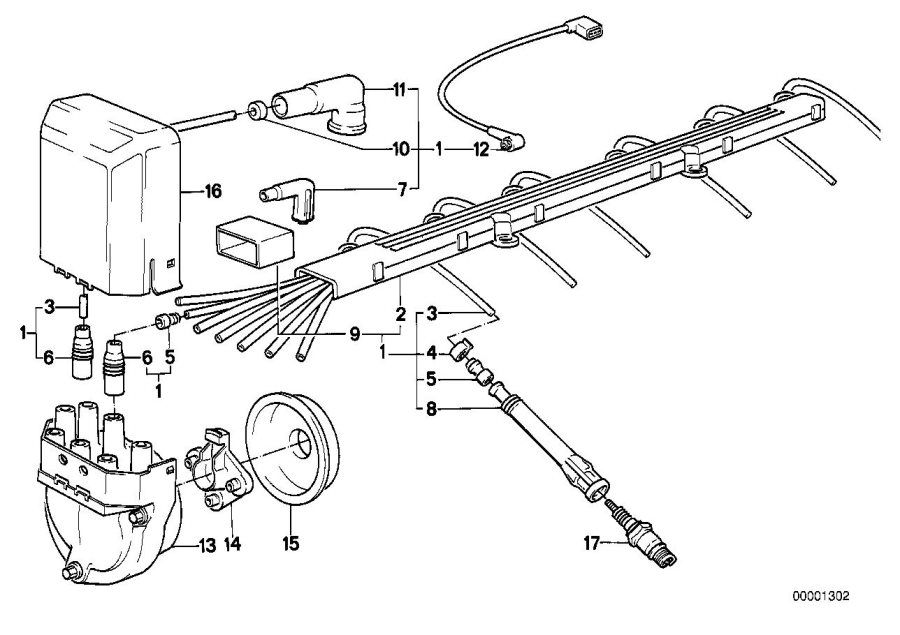 Diagram Ignition WIRING/SPARKPLUG for your BMW