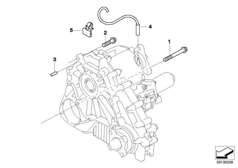 Diagram Gearbox mounting parts for your 2016 BMW X1   