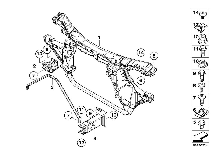 Diagram Front panel for your BMW