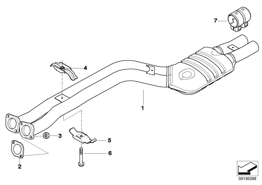 Diagram Front muffler for your 2022 BMW Z4   