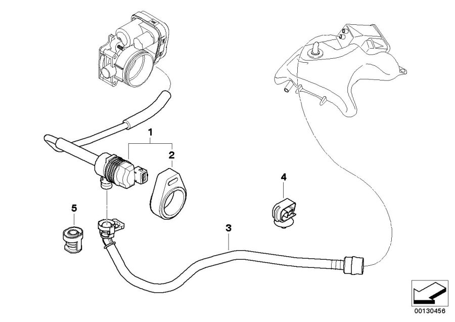 Diagram Fuel tank breather valve for your BMW X3  