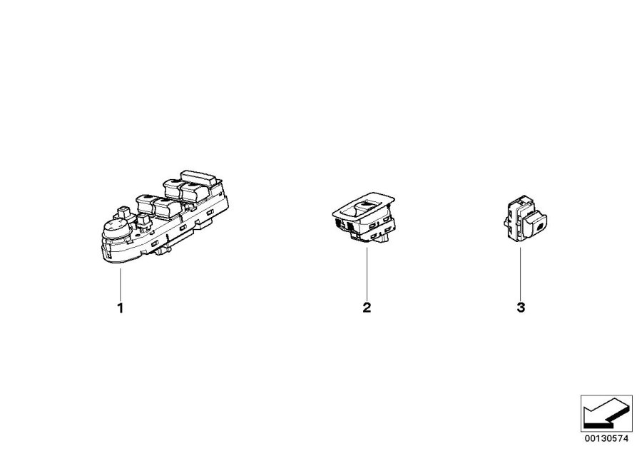 Diagram SWITCH WINDOW LIFTER for your BMW