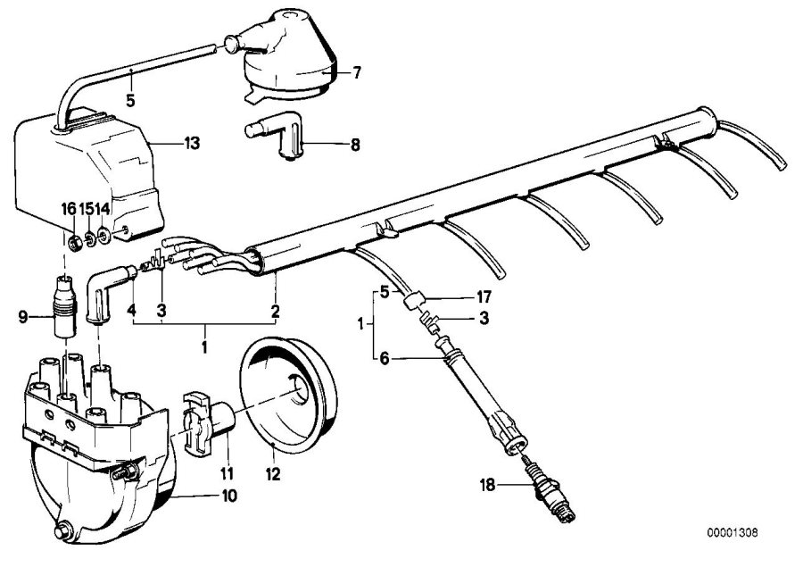 Diagram Ignition system for your 1988 BMW M6   