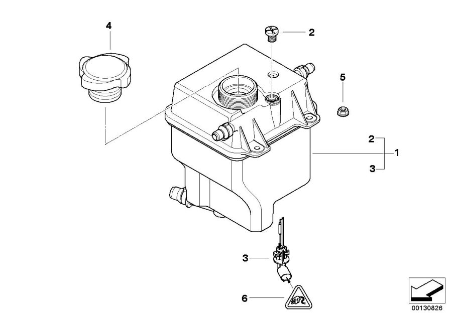 Diagram Expansion tank for your 2023 BMW X1   