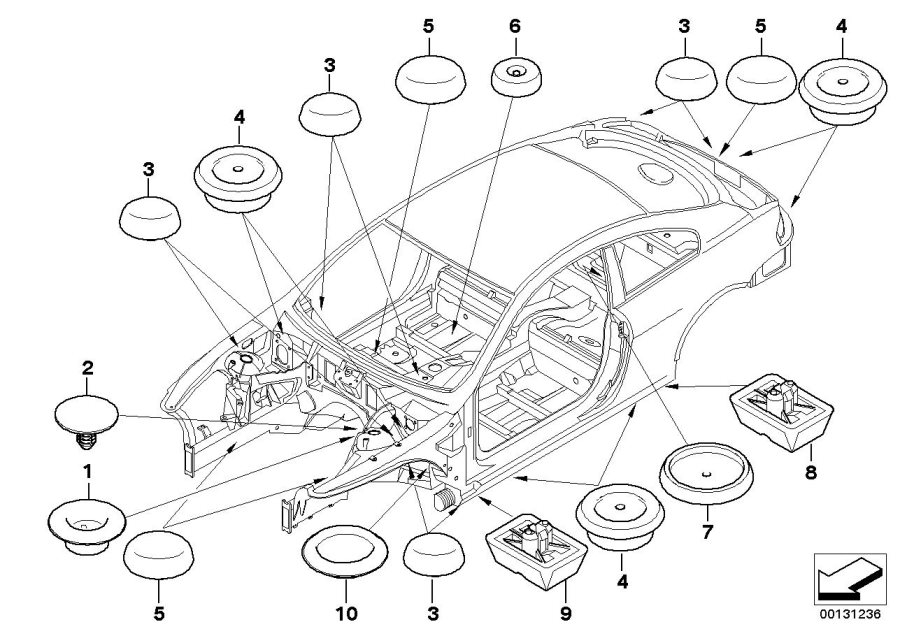 Diagram Sealing CAP/PLUG for your BMW