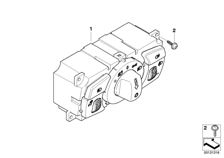 Diagram Control unit lights for your BMW