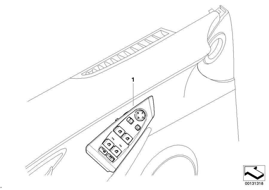 Diagram Window lifter switch, driver"s side for your BMW