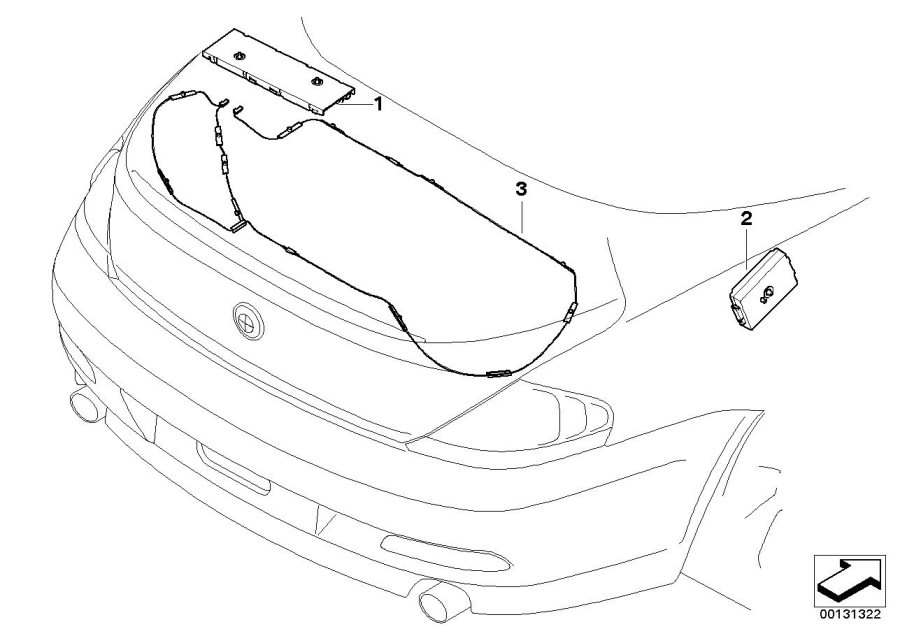 Diagram Components, antenna amplifier, diversity for your BMW