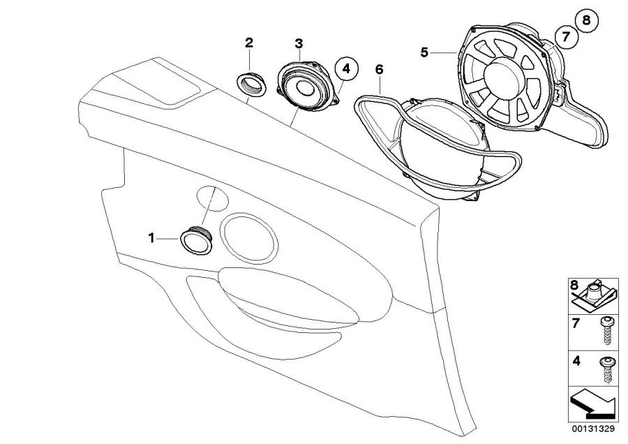 Le diagramme Système audio Individual garniture lat. pour votre BMW