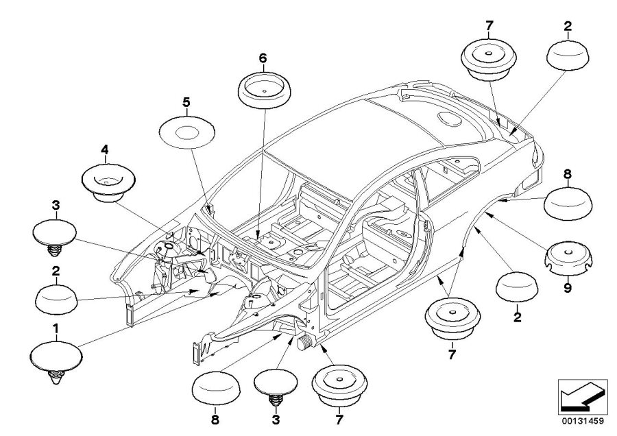 Diagram Sealing CAP/PLUG for your BMW