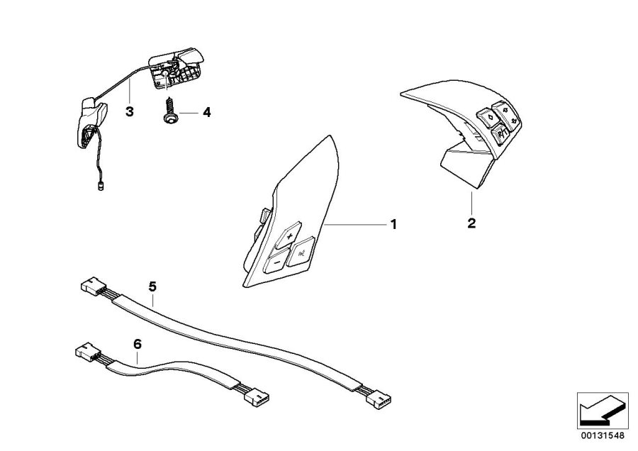 Diagram Steering wheel electronic control for your BMW