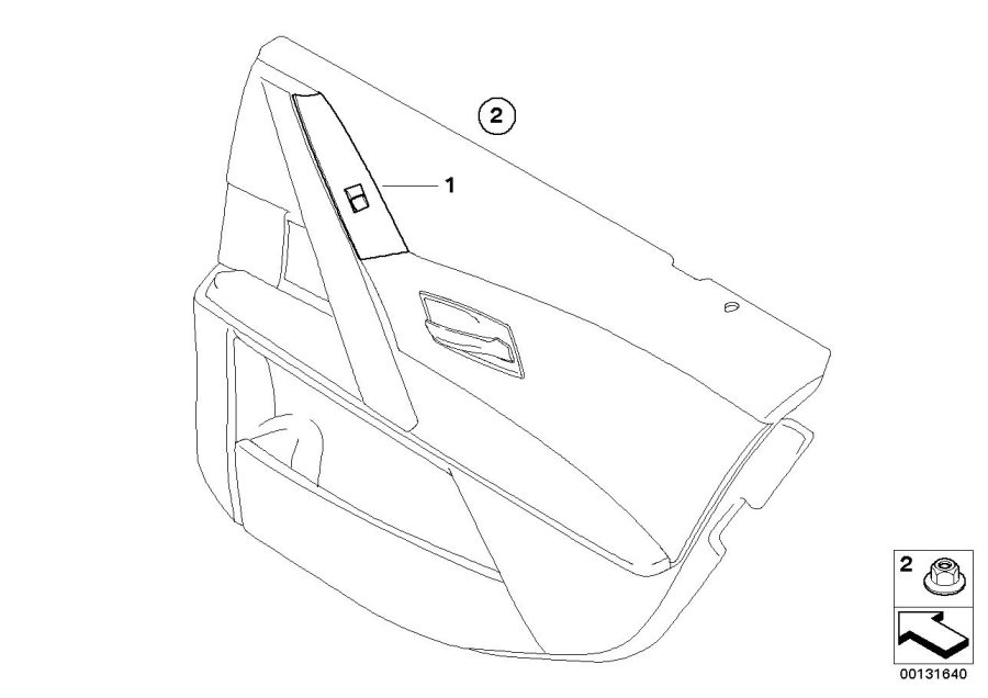 Diagram Window lifter switch, passenger"s side for your BMW