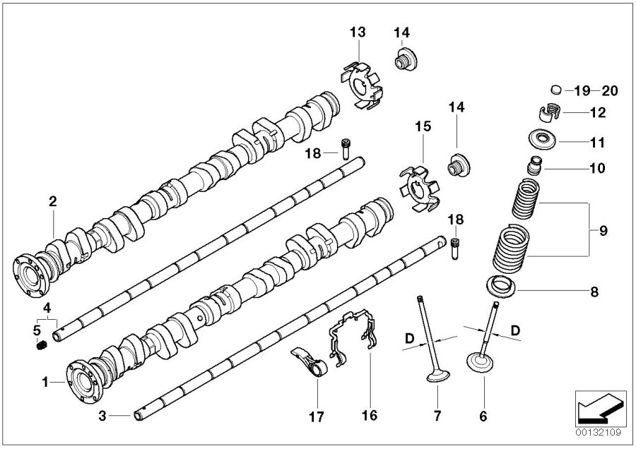 Diagram Valve Timing Gear - Cam Shaft for your 2018 BMW X2 28iX  