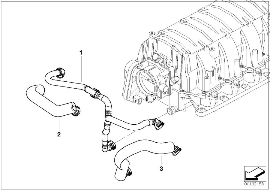 Diagram Crankcase-ventilation for your BMW