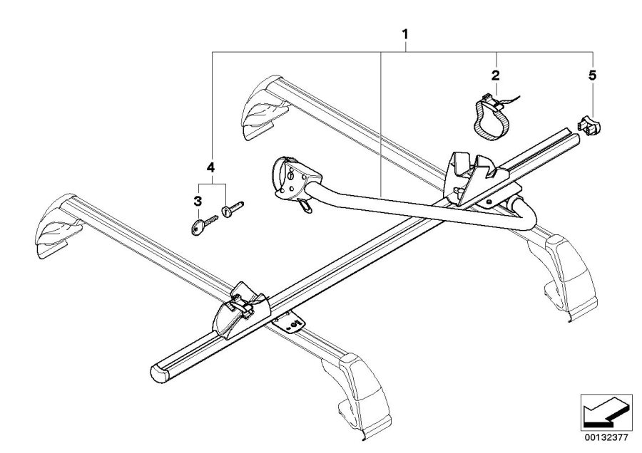 Diagram Touring bicycle holder for your 2007 BMW M5   