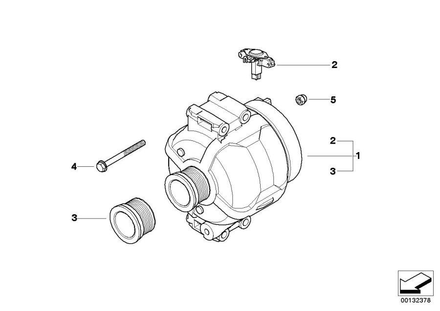 Diagram Alternator 140/150A for your BMW