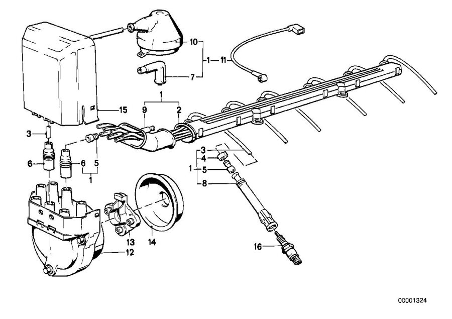 Diagram Ignition wiring for your 1988 BMW M6   