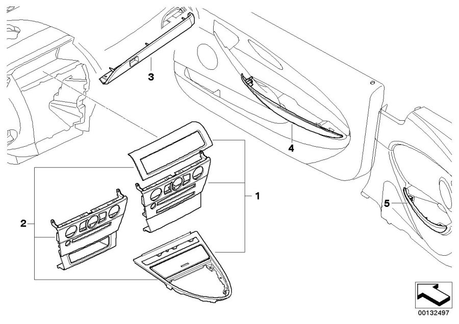 Diagram Retrofit, light Birch wood trim for your BMW