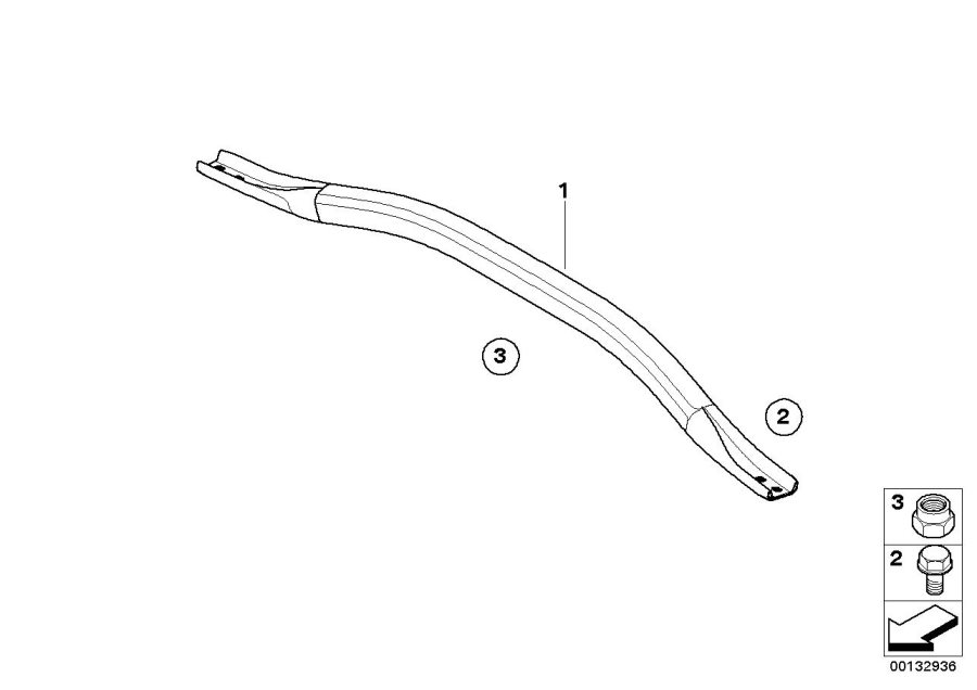 Diagram Strut brace for your 2004 BMW X3  3.0i 