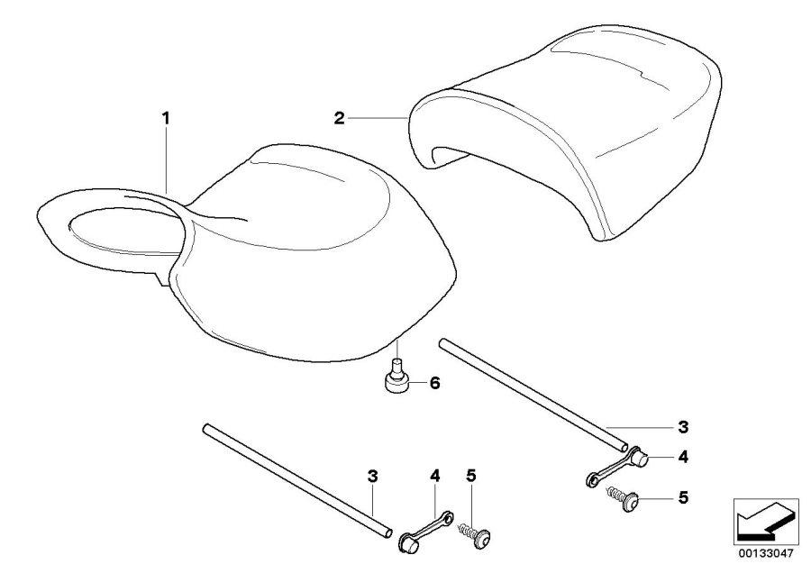 Diagram Bench seat for your 2010 BMW HP2 Sport   