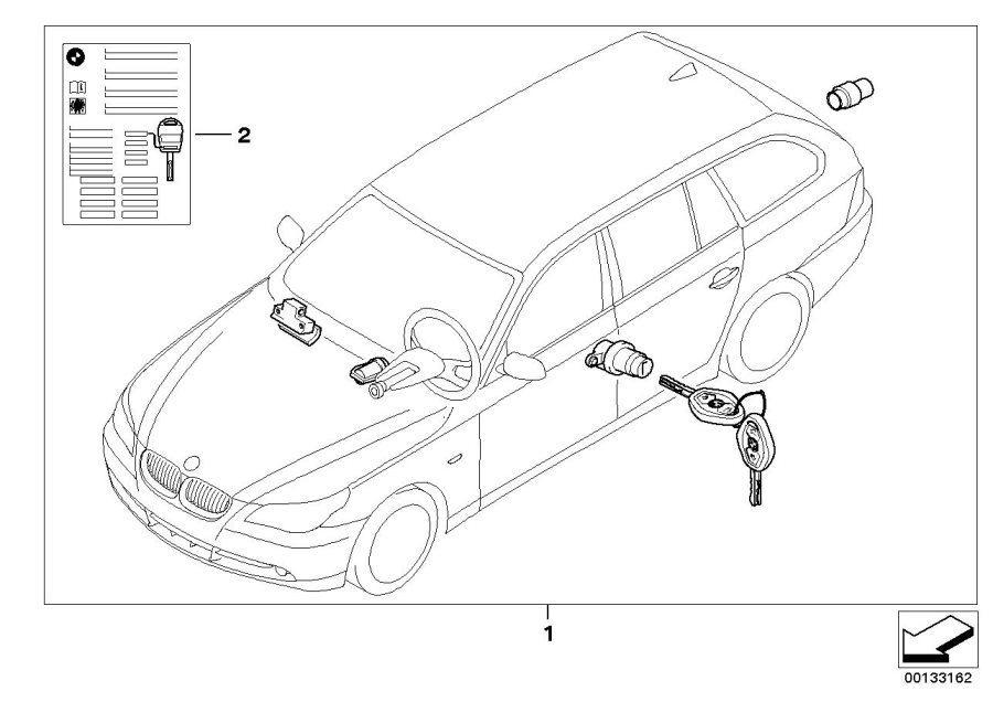 Diagram Master key locking for your BMW