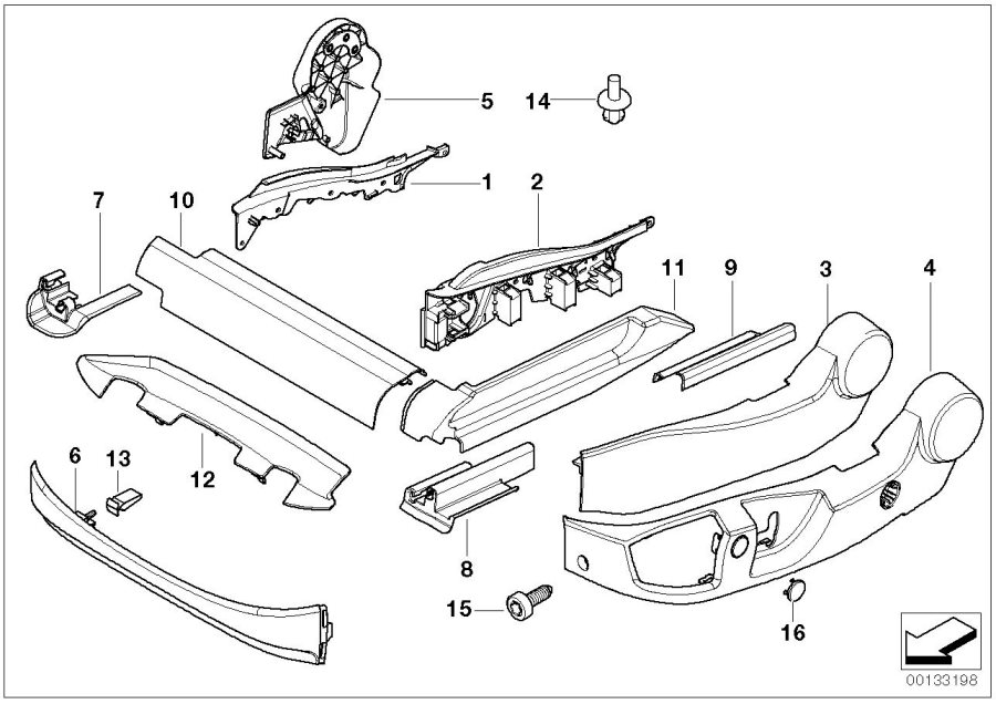 Diagram Seat front seat coverings for your 2003 BMW 325i   