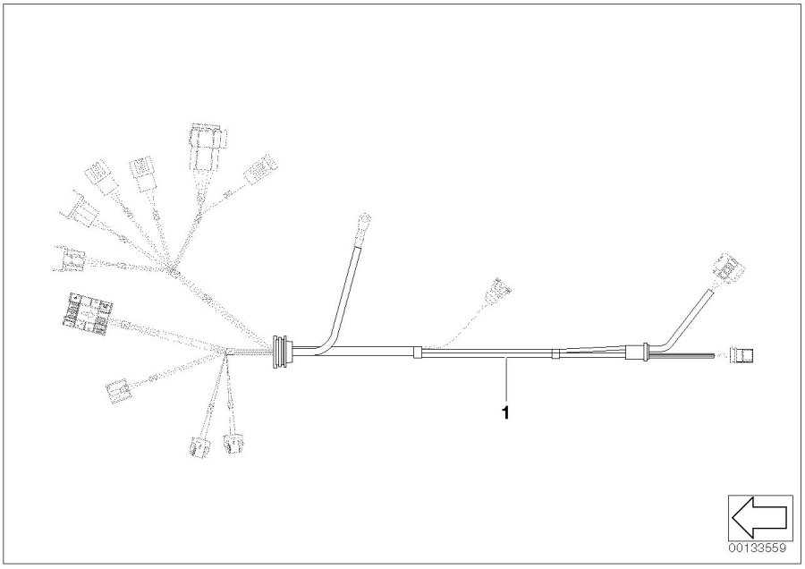 Diagram Wiring harness, engine trans. Module for your BMW