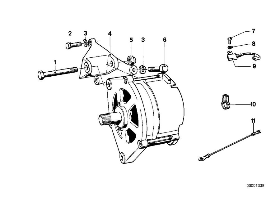 Diagram Alternatormounting parts for your 2017 BMW M6   