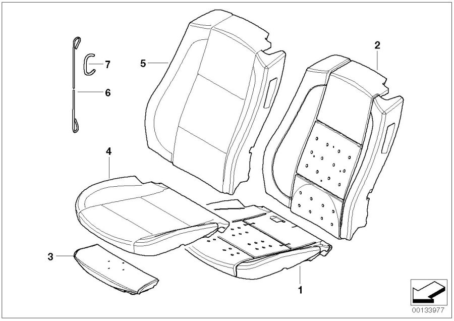 Diagram Seat, front, upholstery and cover for your 2023 BMW X3  30eX 