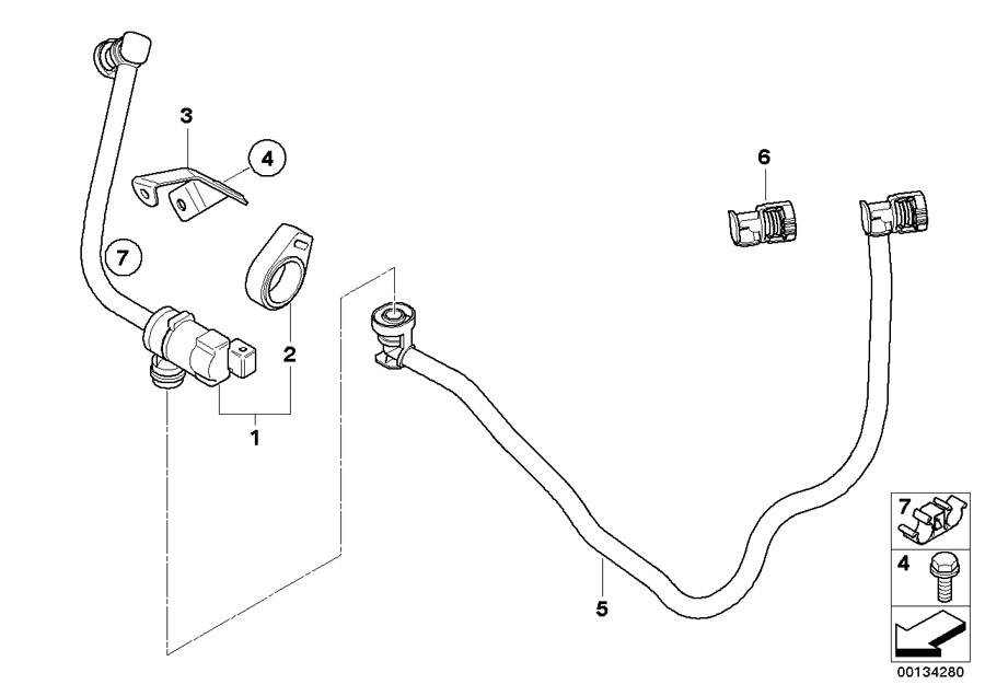 Diagram Fuel tank breather valve for your 2016 BMW 328i   