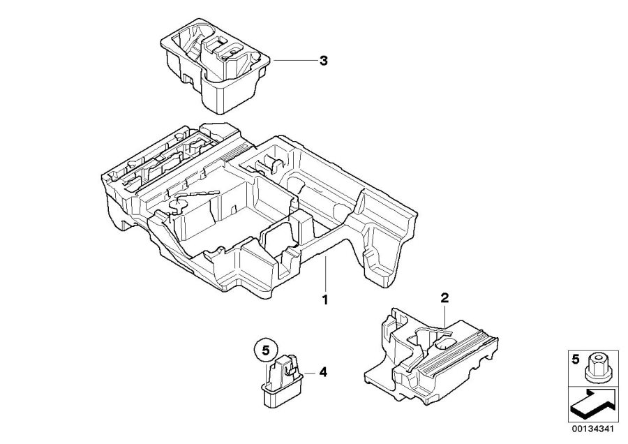 Diagram Luggage comp.indentation trim panel for your BMW