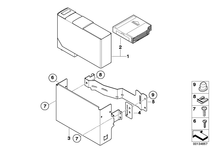 Diagram CD Changer/Bracket for your MINI