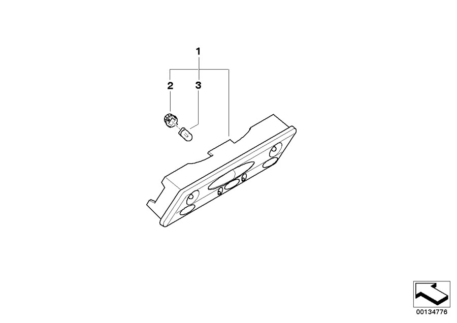 Diagram overhead interior light for your MINI