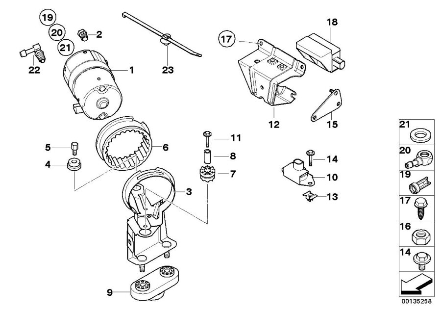 Diagram Dsc COMPRESSOR/SENORS/MOUNTING parts for your 2015 BMW M6   