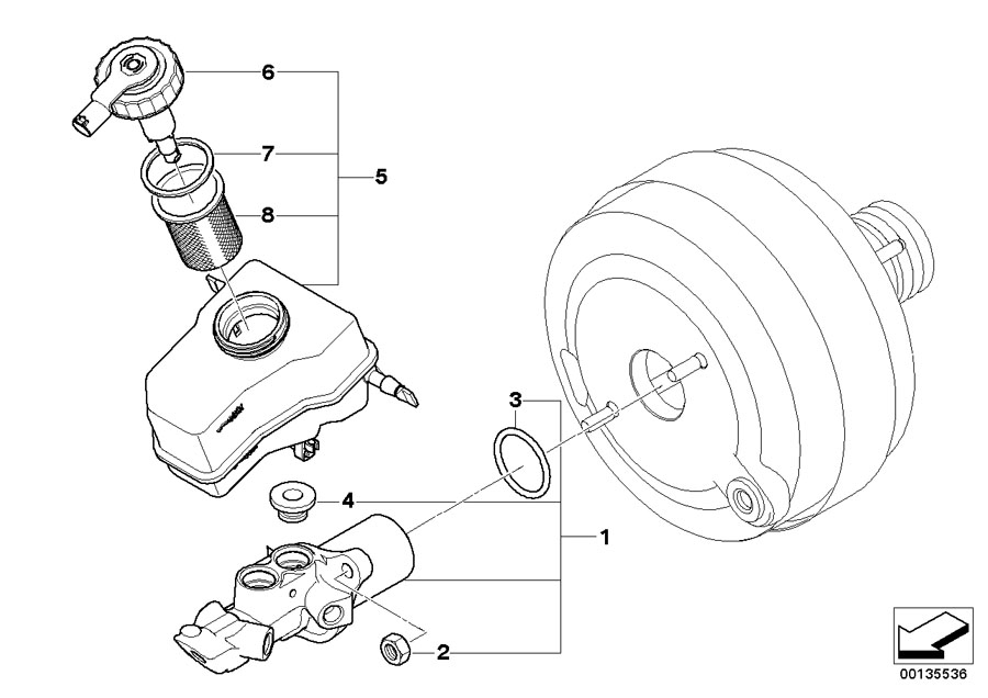 Diagram Brake master cylinder for your 2015 BMW M6   